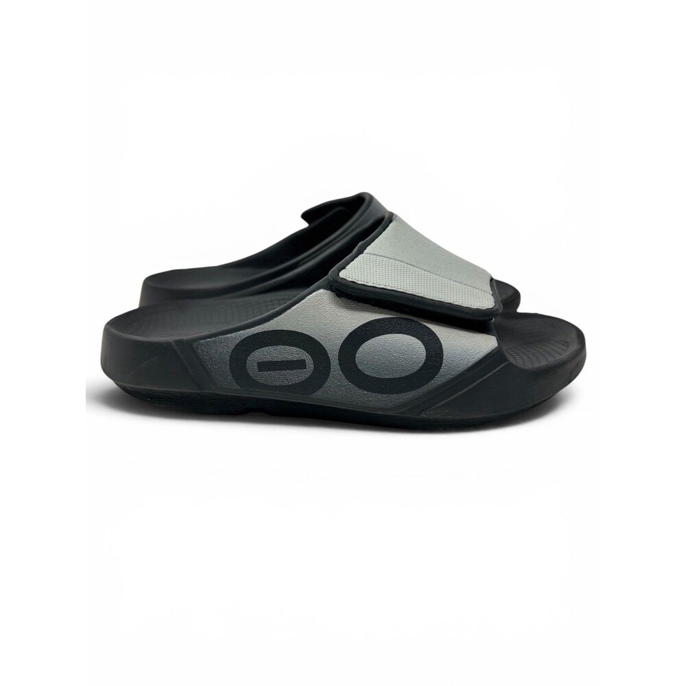 OOFOS OOahh sport slide sandals size M5 W7 EU38 black gray recovery shoes
